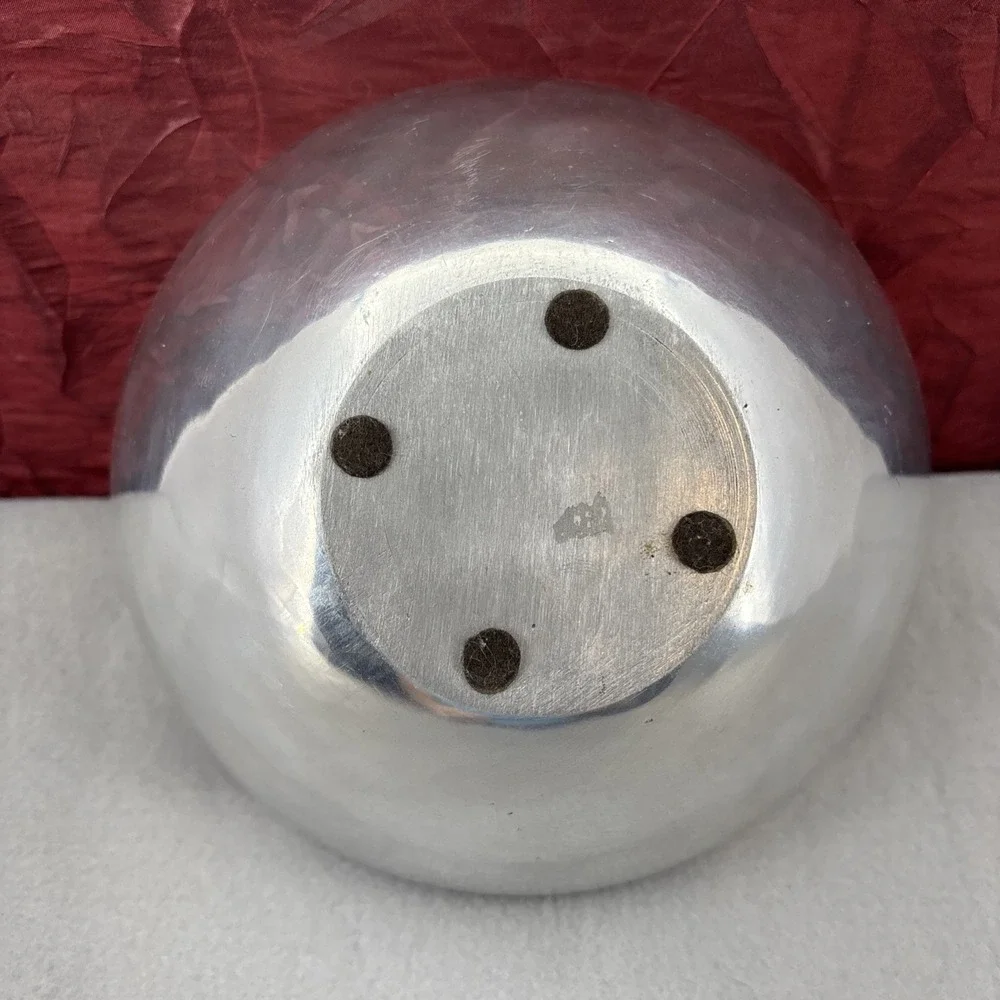 Orange Hand.‎ Painted Swirl Enamel Shiney Aluminum Decorative Bowl Made in India